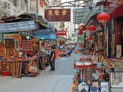 China, Hong Kong antique street market
